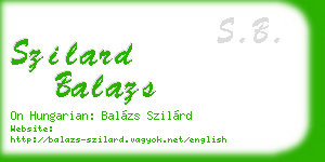 szilard balazs business card