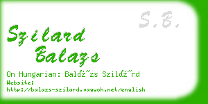 szilard balazs business card